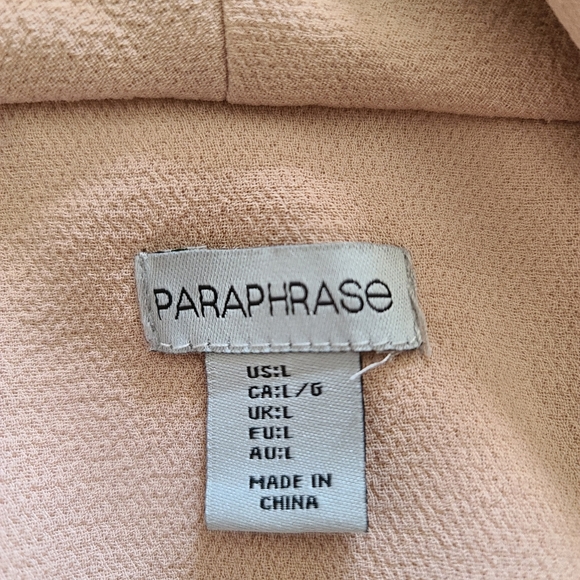 No sleeve light pink jacket (Paraphrase) Large - Picture 3 of 5